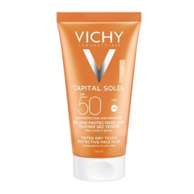 Vichy Capital Soleil Tinted Dry Touch Face Fluid Mat SPF50+ Λεπτόρευστη Αντιηλιακή Κρέμα με Χρώμα για Ματ Αποτέλεσμα 50ml