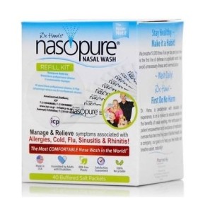 Dr Hanas Nasopure Refill Kit Ανταλλακτικά Συστήματος Ρινικής Πλύσης 40 Φάκελα