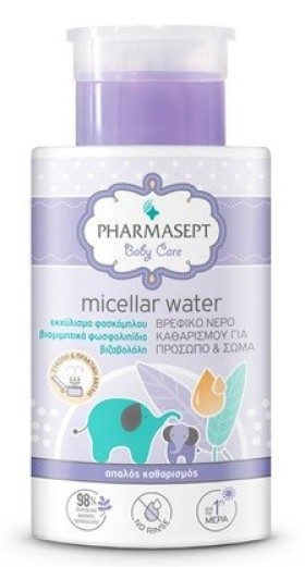 Pharmasept Baby Care Micellar Water Βρεφικό Νερό Καθαρισμού για Πρόσωπο & Σώμα 300ml
