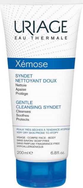 Uriage Xemose Gentle Cleansing Syndet Κρέμα-Τζελ Ήπιου Καθαρισμού Πολύ Ξηρού & Με Τάση Ατοπίας Δέρματος 200ml