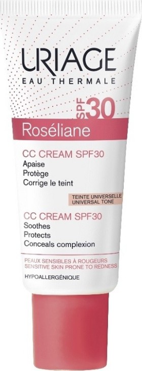 Uriage Roseliane CC Cream Spf30 Ενυδατική Κρέμα Κατά της Ερυθρότητας με Χρώμα 40ml