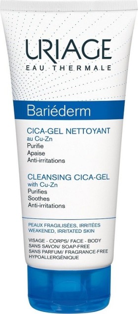 Uriage Bariederm Cleansing Cica-Gel Τζελ Καθαρισμού για Ευαίσθητο & Ερεθισμένο Δέρμα 200ml