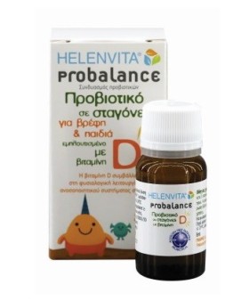 Helenvita Probalance Probiotic Drops for Babies with Vitamin D Προβιοτικές Σταγόνες με βιταμίνη D 8ml