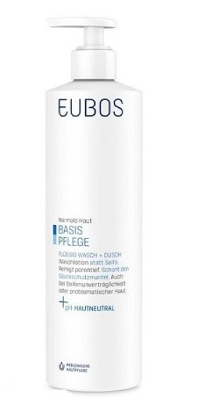 Eubos Liquid Blue Washing Emulsion Υγρό Καθαρισμού Προσώπου & Σώματος Χωρίς Άρωμα 400ml