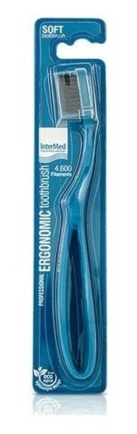 Intermed Professional Ergonomic Toothbrush Soft Οδοντόβουρτσα Μπλε 4.600 Ίνες