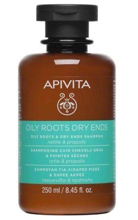 Apivita Oily Roots Dry Ends Shampoo Σαμπουάν Εξισορρόπησης Για Λιπαρές Ρίζες και Ξηρές Ακρες 250ml
