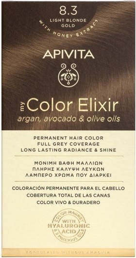 Apivita My Color Elixir Βαφή Μαλλιών 8.3 Ξανθό Ανοιχτό Μελί