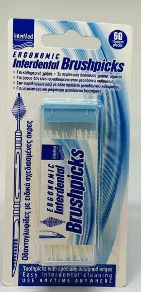 Intermed Ergonomic Interdental Brushpicks Ειδικές Οδοντογλυφίδες 60τμχ