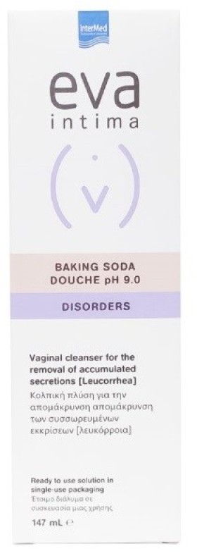 Intermed Eva Intima Douche Baking Soda pH9.0 Κολπική Πλύση μιας Χρήσης με Σόδα 147ml