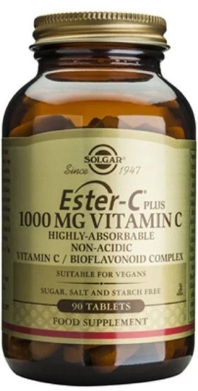 Solgar Ester-C Plus 1000mg Βιταμίνη C σε Μη Όξινη Μορφή 90Tabs