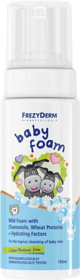 FrezyDerm Baby Foam Απαλός Αφρός Καθαρισμού για Βρέφη & Παιδιά 150ml
