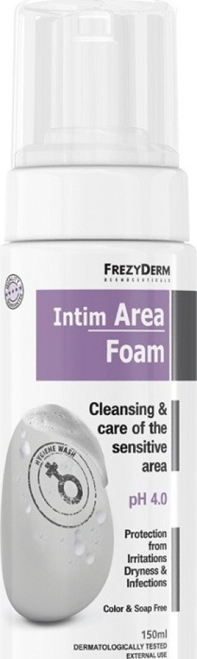 FrezyDerm Intim Area Foam Απαλός Αφρός Καθαρισμού Ευαίσθητης Περιοχής 150ml