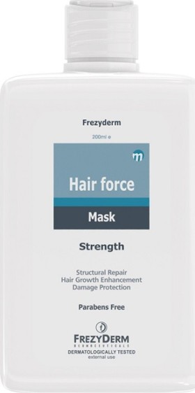 FrezyDerm Hair Force Mask Τριχοτονωτική Μάσκα Μαλλιών για Θρέψη και Ενδυνάμωση 200ml
