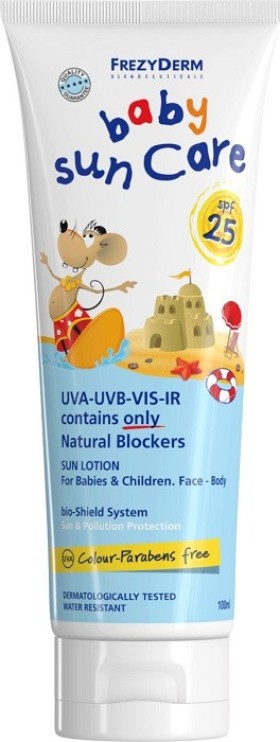 FrezyDerm Baby Sun Care SPF25 Βρεφικό Αντιηλιακό Γαλάκτωμα Προσώπου & Σώματος 100ml