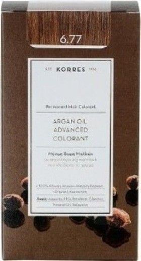 Korres Argan Oil Μόνιμη Βαφή 6.77 Πραλίνα 50ml