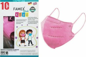 Famex Mask Kids FFP2 NR Παιδική Μάσκα Προστασίας Ροζ 1τμχ