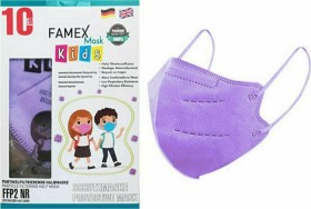 Famex Mask Kids FFP2 NR Παιδική Μάσκα Προστασίας Μωβ 1τμχ