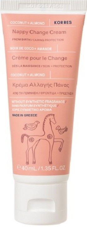 Korres Nappy Change Cream Coconut-Almond Κρέμα Αλλαγής Πάνας 40ml