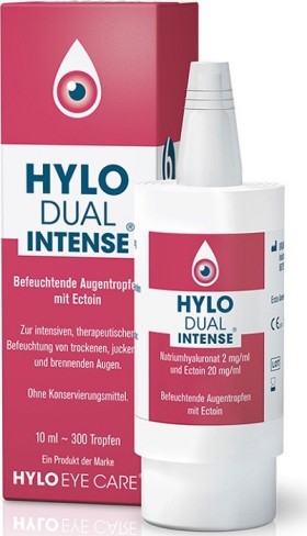 Hylo Dual Intense Οφθαλμικές Σταγόνες για Εντατική Θεραπευτική Λίπανση 10ml