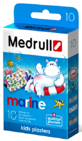 Medrull Marine Kids Plasters Αδιάβροχα Αυτοκόλλητα Επιθέματα 10τμχ