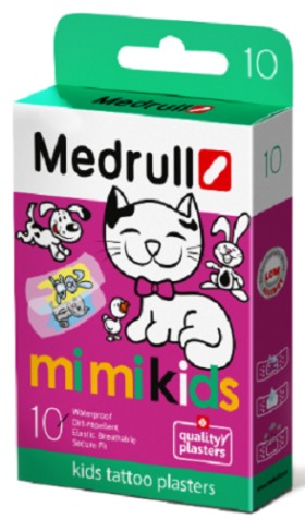 Medrull Mimi Kids Tattoo Plasters Αδιάβροχα Αυτοκόλλητα Επιθέματα 10τμχ