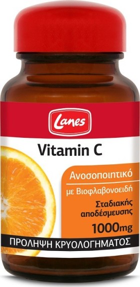 Lanes Vitamin C 1000mg Βιταμίνη C Σταδιακής Αποδέσμευσης 30tabs