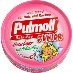 Pulmoll Junior Παιδικές Καραμέλες με Βατόμουρο Εχινάκεια & Βιταμίνη C 50g