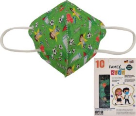 Famex Mask Kids FFP2 NR Παιδική Μάσκα Προστασίας Ποδοσφαιριστές 10τμχ