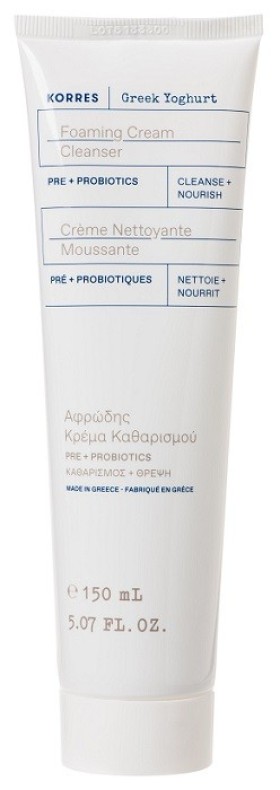 Korres Greek Yoghurt Foaming Cream Cleanser Αφρώδης Κρέμα Καθαρισμού με Γιαούρτι 150ml