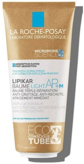 La Roche-Posay Lipikar Baume Light AP+ M Καταπραϋντικό & Επανορθωτικό Βάλσαμο για Πολύ Ξηρή Επιδερμίδα Eco Συσκευασία 200ml