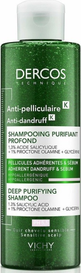 Vichy Dercos Anti-Dandruff K Deep Purifying Shampoo Σαμπουάν Κατά της Πιτυρίδας 250ml