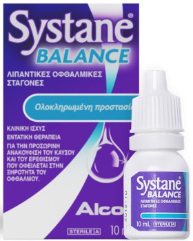 Alcon Systane Balance Eye Drops Λιπαντικές Οφθαλμικές Σταγόνες με Φόρμουλα Αποκατάστασης 10ml