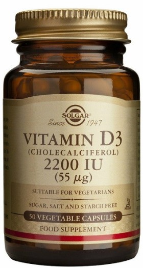 Solgar Συμπλήρωμα Διατροφής Vitamin D3 2200IU 50Veg. Caps