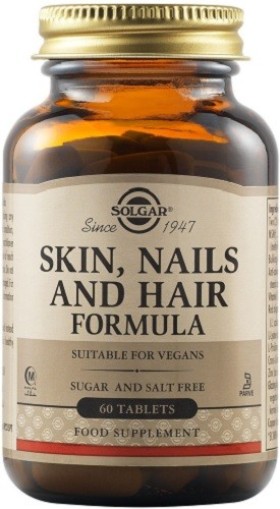 Solgar Skin Nails and Hair Συμπλήρωμα Ομορφιάς για Μαλλιά, Νύχια & Δέρμα 60Tabs