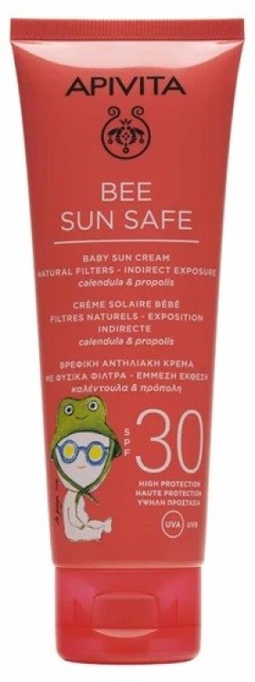 Apivita Bee Sun Safe Baby Sun Cream Βρεφική Αντηλιακή Κρέμα με Φυσικά Φίλτρα spf30 100ml
