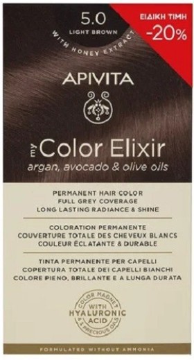Apivita My Color Elixir Βαφή Μαλλιών 5.0 Καστανό Ανοιχτό -20% Ειδική Τιμή