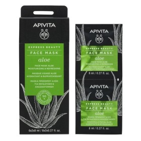 Apivita Express Beauty Face Mask Aloe Μάσκα Εντατικής Ενυδάτωσης με Αλόη 2x8ml