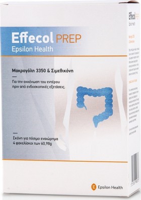 Epsilon Health Effecol Prep 3350 για την Εκκένωση του Εντέρου πριν από Ενδοσκοπικές Εξετάσεις 4 Φακελίσκοι x 60,98g