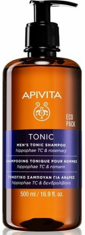 Apivita Mens Tonic Shampoo Σαμπουάν κατά της Τριχόπτωσης για Άνδρες, Οικονομική Συσκευασία 500ml