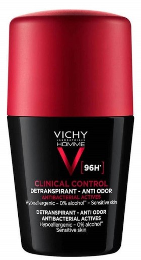 Vichy Homme Clinical Control 96h Roll-On Ανδρικό Αποσμητικό Κατά της Υπερβολικής Εφίδρωσης 50ml