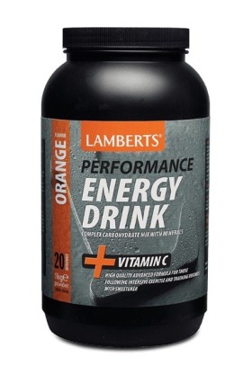 Lamberts Energy Drink Συμπλήρωμα Αθλητικής Διατροφής Πορτοκάλι 1000g