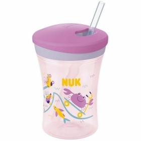 Nuk Action Cup Χταπόδι Μωβ Εκπαιδευτικό Κύπελλο με Καλαμάκι 12+m 230ml