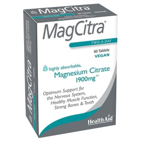 Health Aid MagCitra 1900mg Συμπλήρωμα Διατροφής με Κιτρικό Μαγνήσιο 60tabs