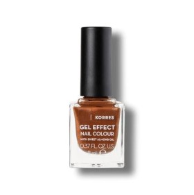 Korres Gel Effect Nail Colour Βερνίκι Νυχιών με Sweet Almond Oil 66 Aegean Bronze 11ml