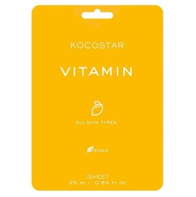 Kocostar Vitamin Sheet Mask Μάσκα Προσώπου Για Αναζωογόνηση & Λάμψη 1τμχ