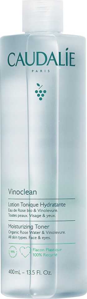 Caudalie Vinoclean Moisturizing Toner Τονωτική Λοσιόν Ντεμακιγιάζ Προσώπου & Ματιών 400ml