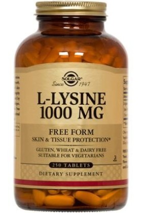 Solgar L-Lysine Συμπλήρωμα Διατροφής Λυσίνη 1000mg 50Veg. Caps