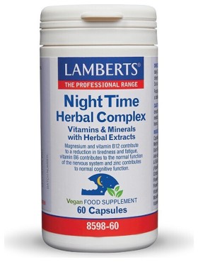 Lamberts Night Time Herbal Complex Συμπλήρωμα Διατροφής για την Βελτίωση του Ύπνου 60caps