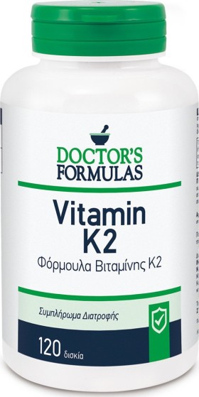 Doctors Formulas Vitamin K2 Βιταμίνη K2 & Βιταμίνη C 120Tabs