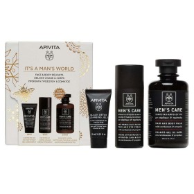 Apivita Promo Its A Mans World Σετ Περιποίησης με Αντιρυτιδική Κρέμα Προσώπου και Ματιών 50ml & Αφρόλουτρο 250ml & Καθαριστικό Black Detox 50ml